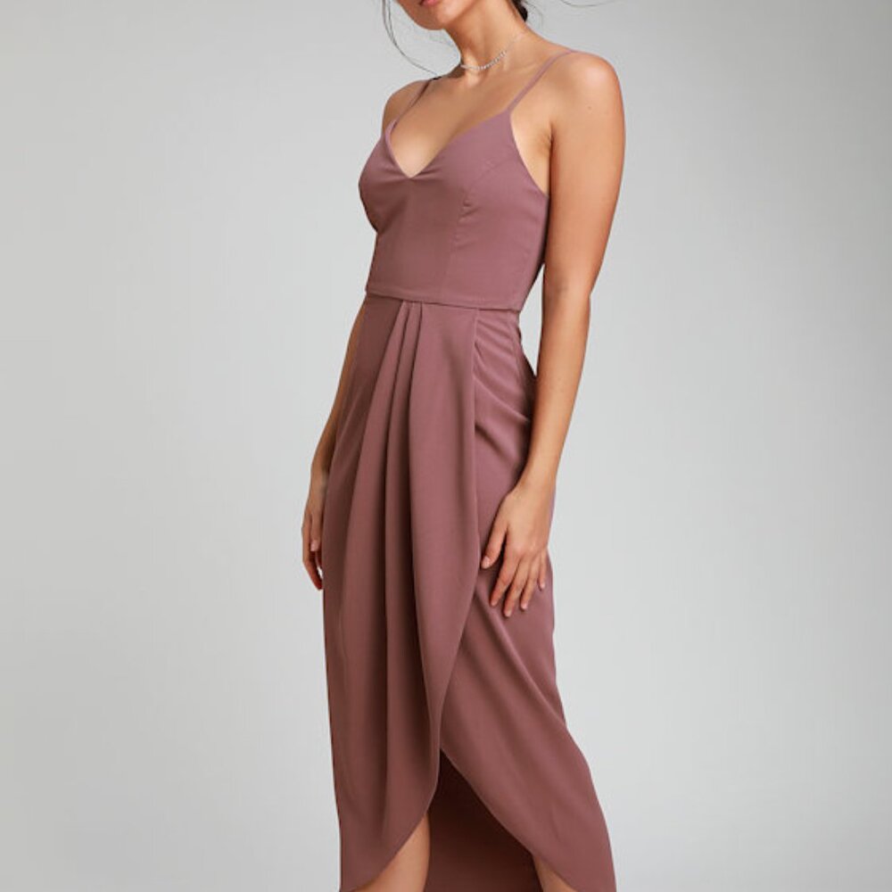 Lulus Reinette Mauve Purple Midi Dress - Size M (Closet closing permanently 5/15